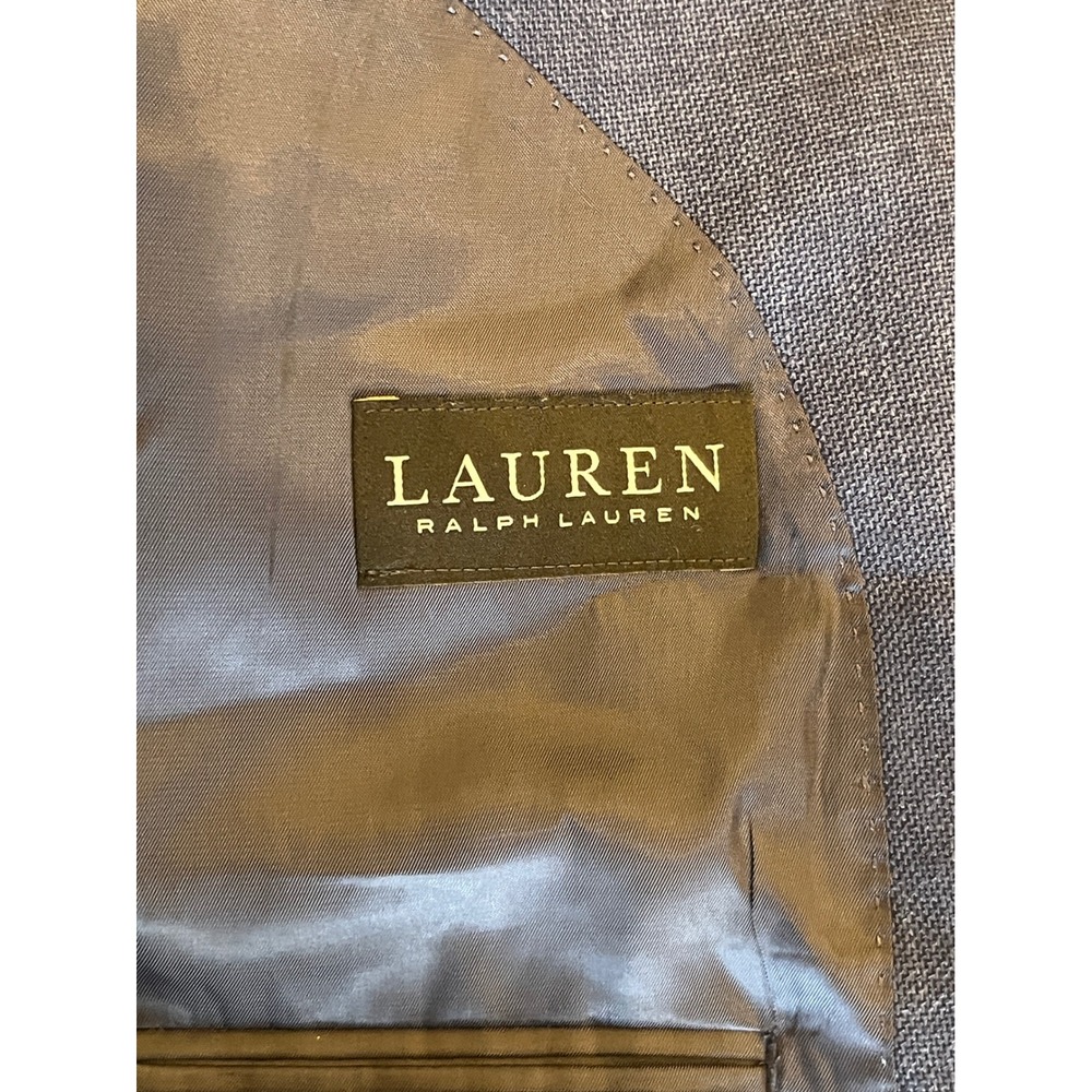 Lauren Ralph Lauren Mens Blue Wool Blend Blazer Sport Coat Jacket 46R